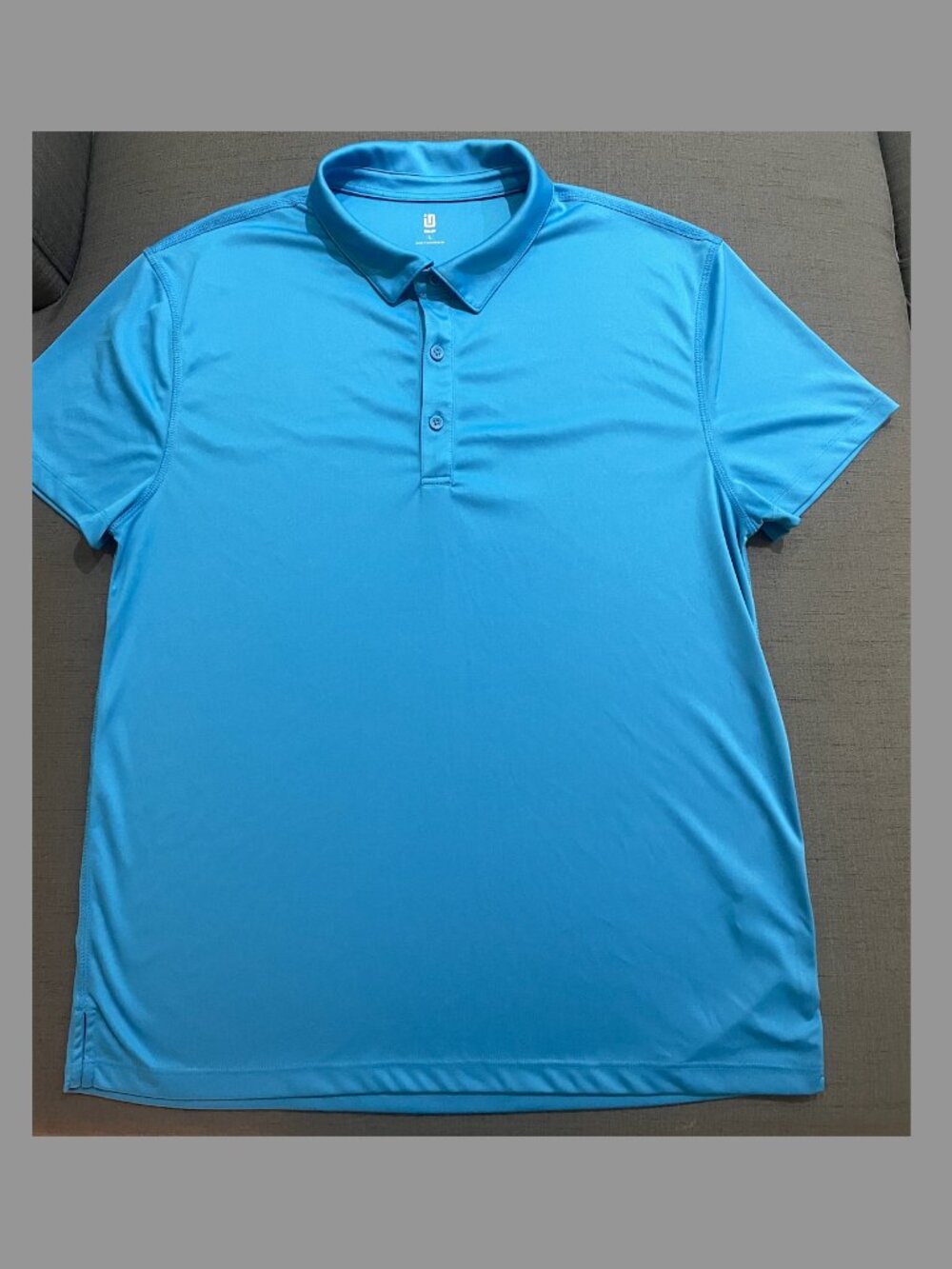 Ideology Men's Cyan Blue Performance Moisture Wicking Polo Shirt Size Large